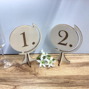 Asztalszám-Földgömb minta